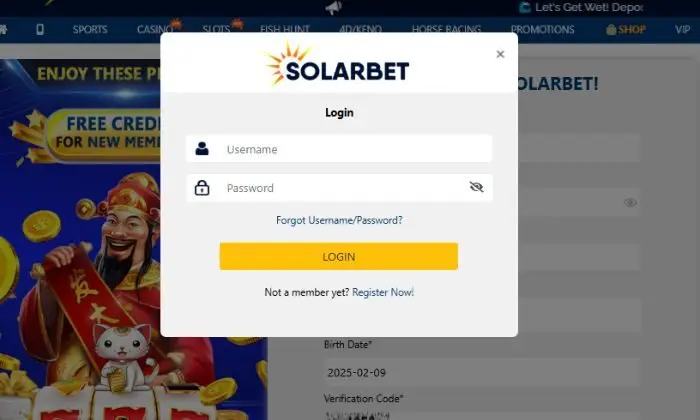 Hướng dẫn đăng ký tài khoản Solarbet